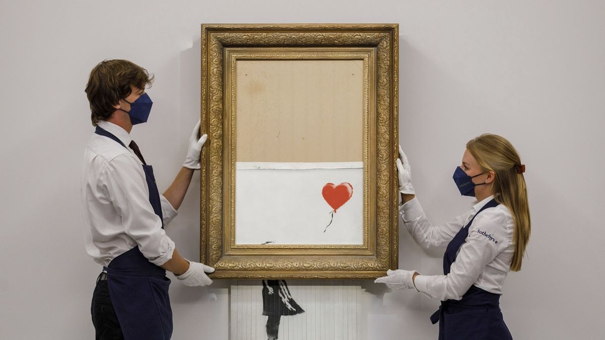 Napůl skartovaný Banksyho obraz vynesl přes půl miliardy